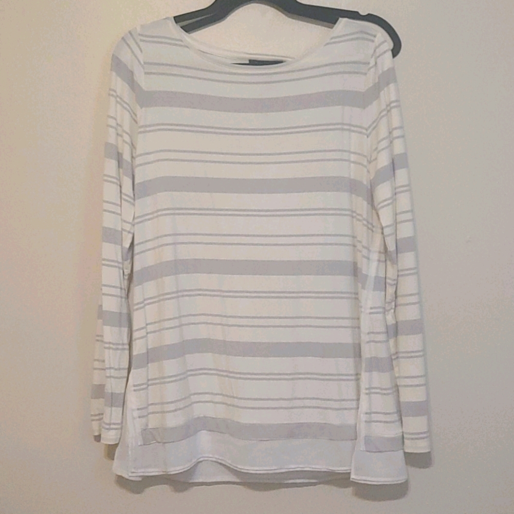 White House Black Cream & Silver Long Sleeve Tunic